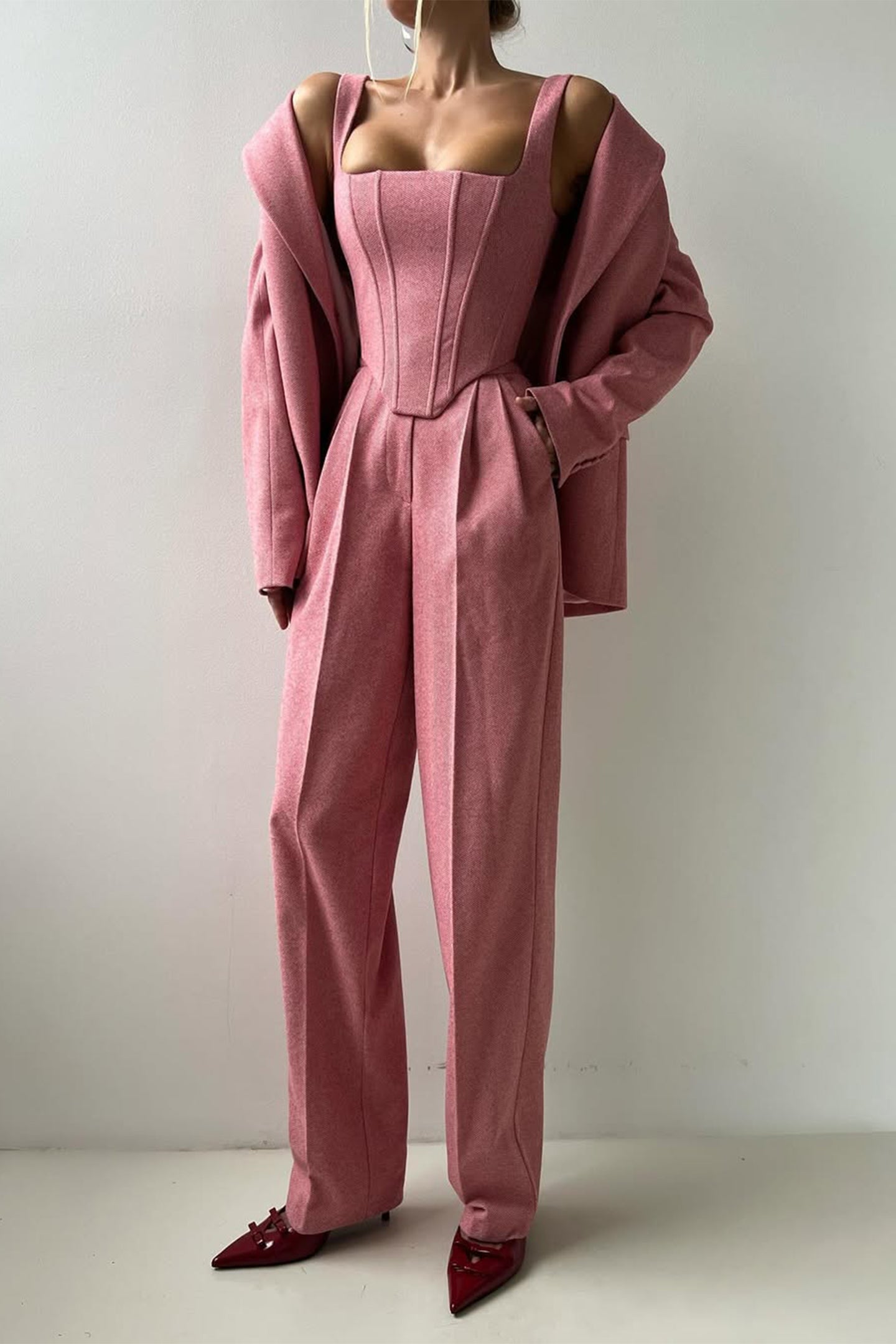 Lynor™ | Women’s Double-Breasted Blazer 3-Piece Set