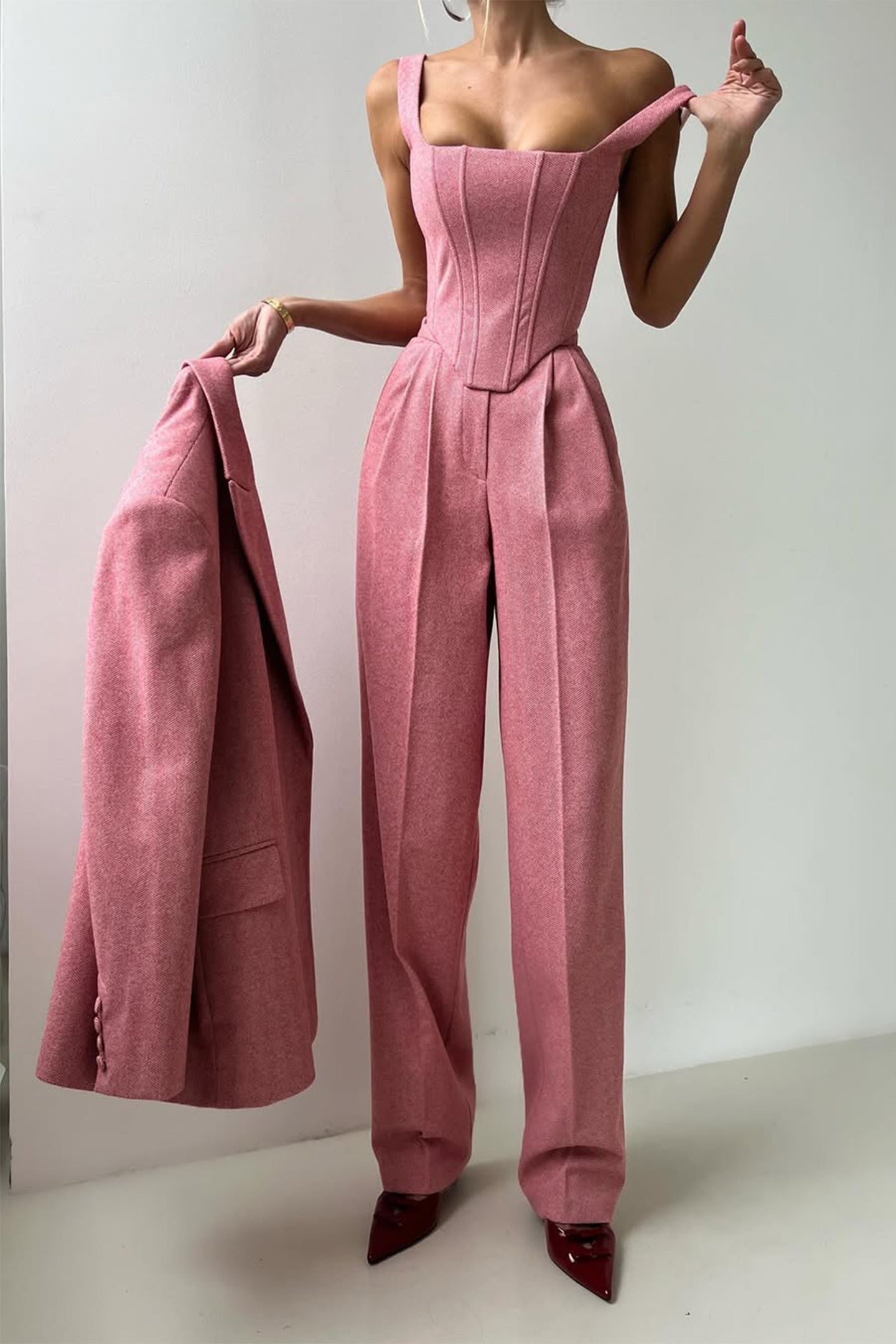 Lynor™ | Women’s Double-Breasted Blazer 3-Piece Set