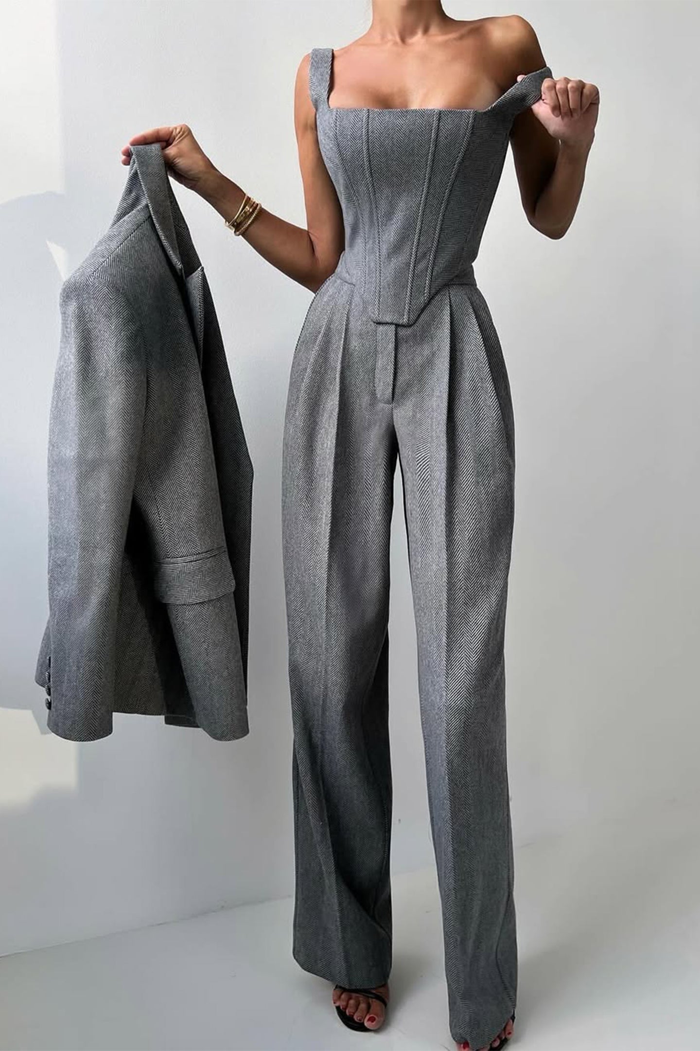Lynor™ | Women’s Double-Breasted Blazer 3-Piece Set