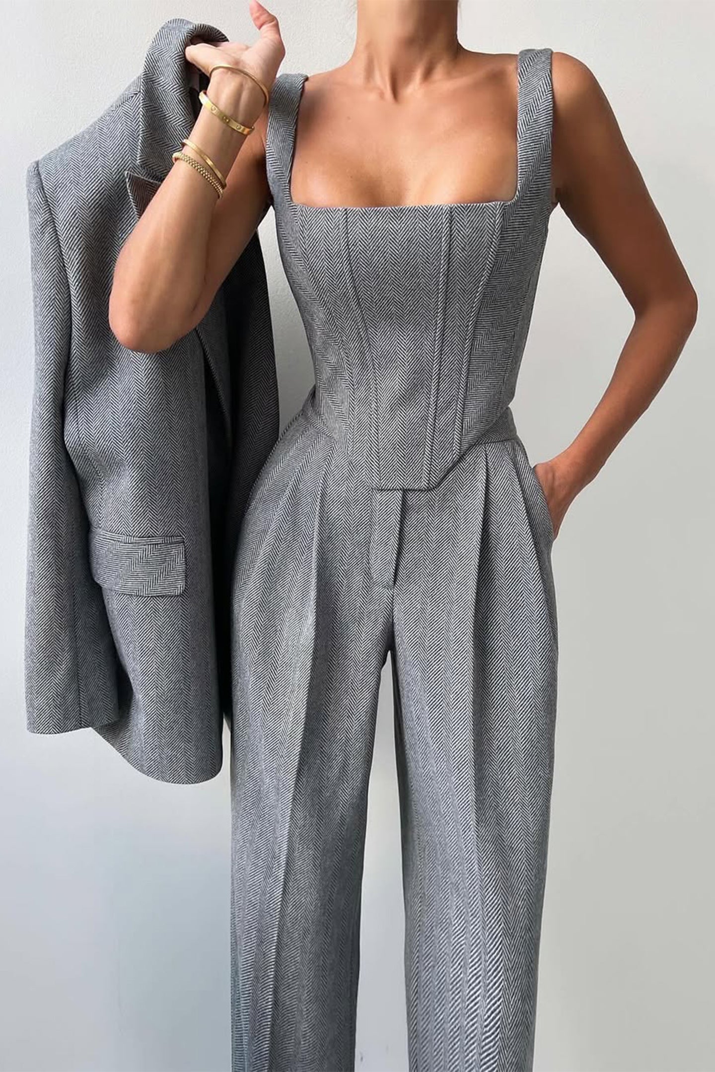 Lynor™ | Women’s Double-Breasted Blazer 3-Piece Set