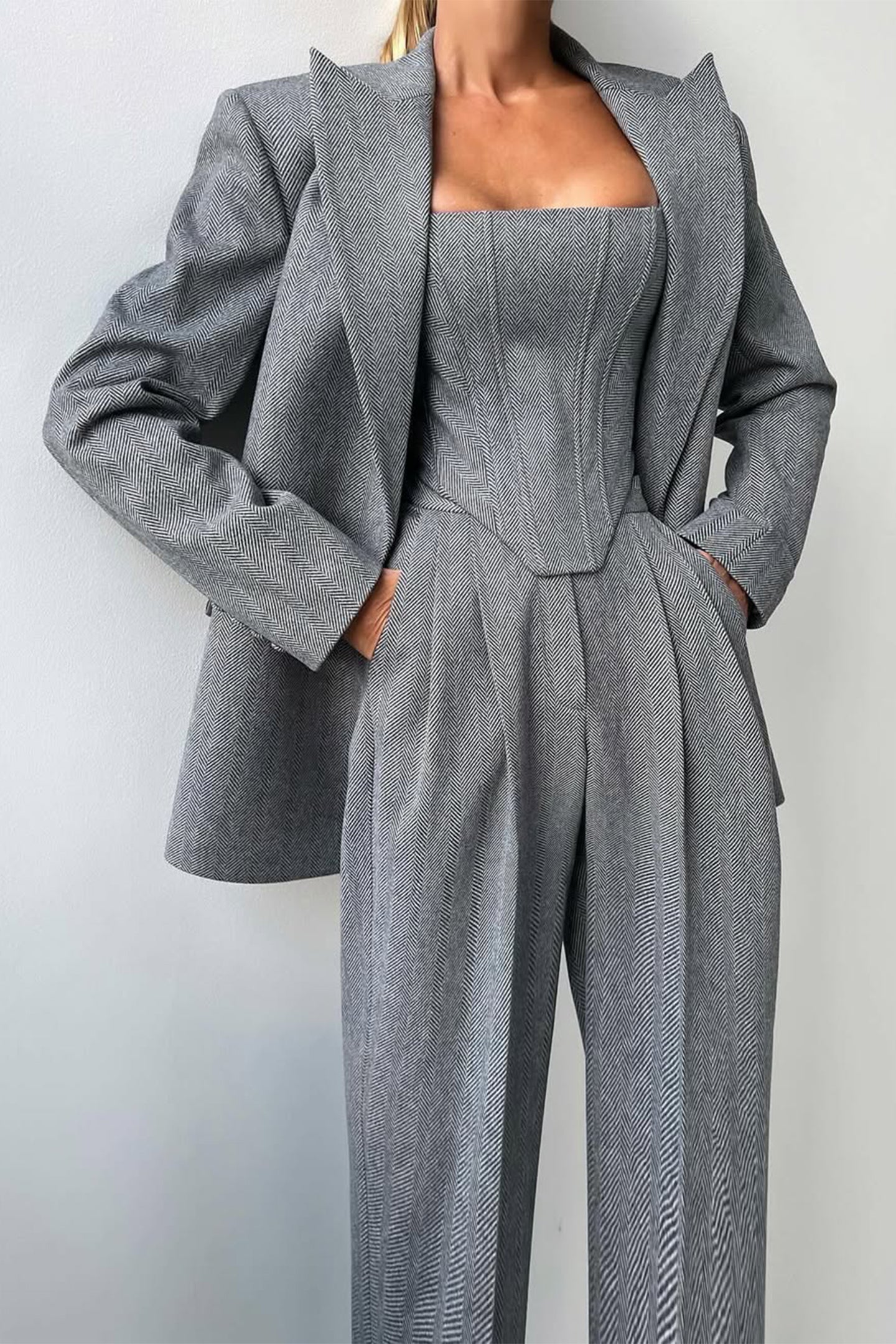 Lynor™ | Women’s Double-Breasted Blazer 3-Piece Set