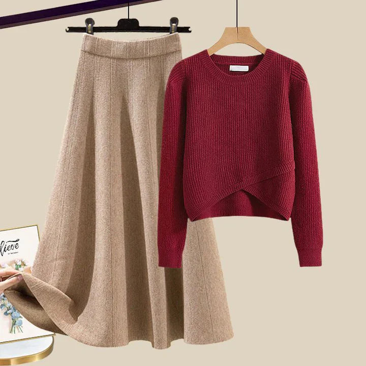 Lynor™ | Chic Knit Sweater & Skirt Set – Effortless Elegance in Every Stitch