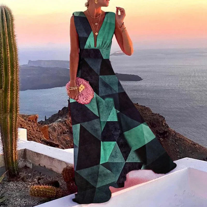 Lynor™ | French Chic Floral Sleeveless Dress