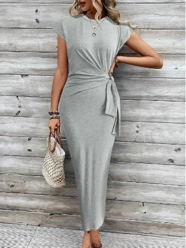 Lynor™ | Striped Tie-Waist Maxi Dress with Elegant Summer Ease