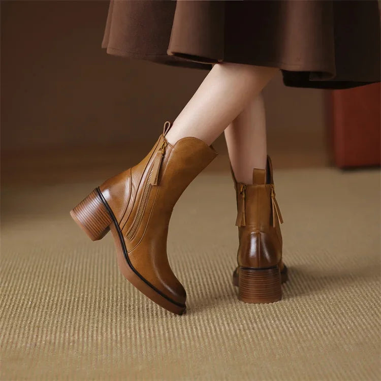 Lynor™ | Leather Ankle Boots