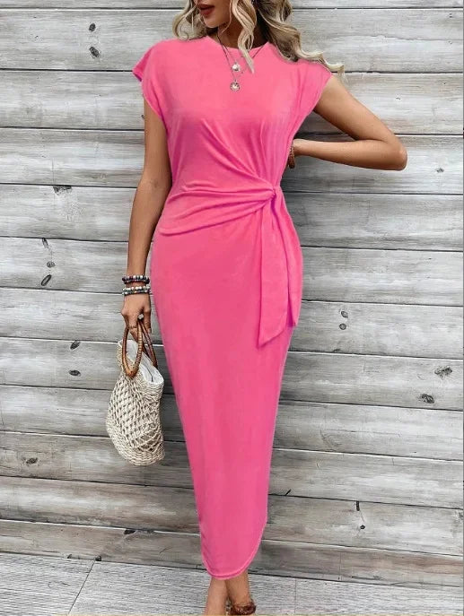 Lynor™ | Striped Tie-Waist Maxi Dress with Elegant Summer Ease
