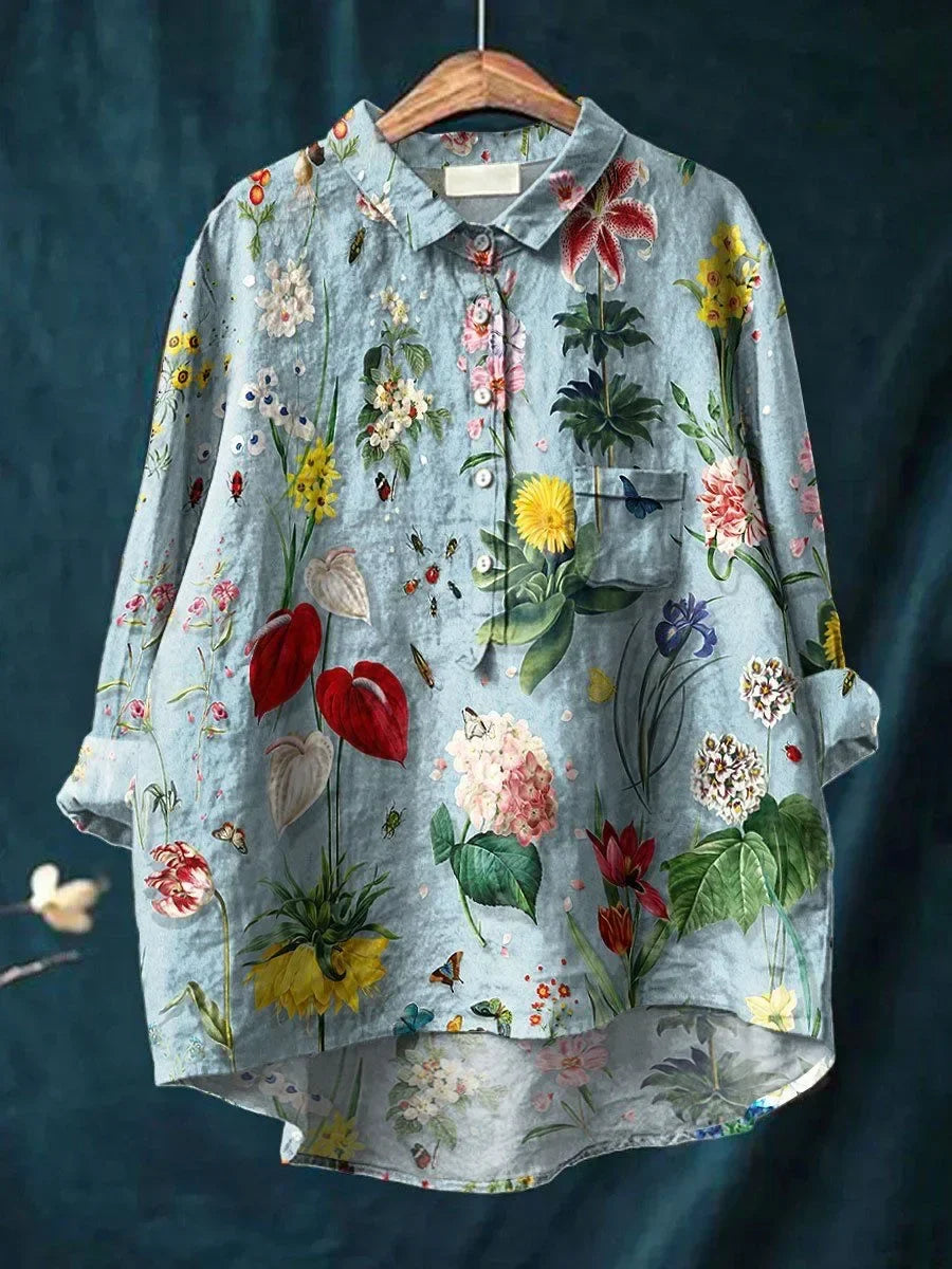 Lynor™ | Bold Floral Elegance Shirt