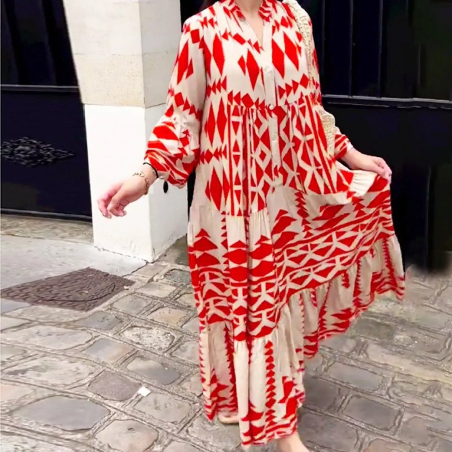 Lynor™ Light & Flowing Midi Dress – For Effortless Elegance
