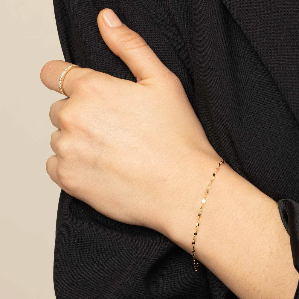 Lynor™ | Cabaret Bracelet – Glamorous 14K Gold with Vintage-Inspired Flair