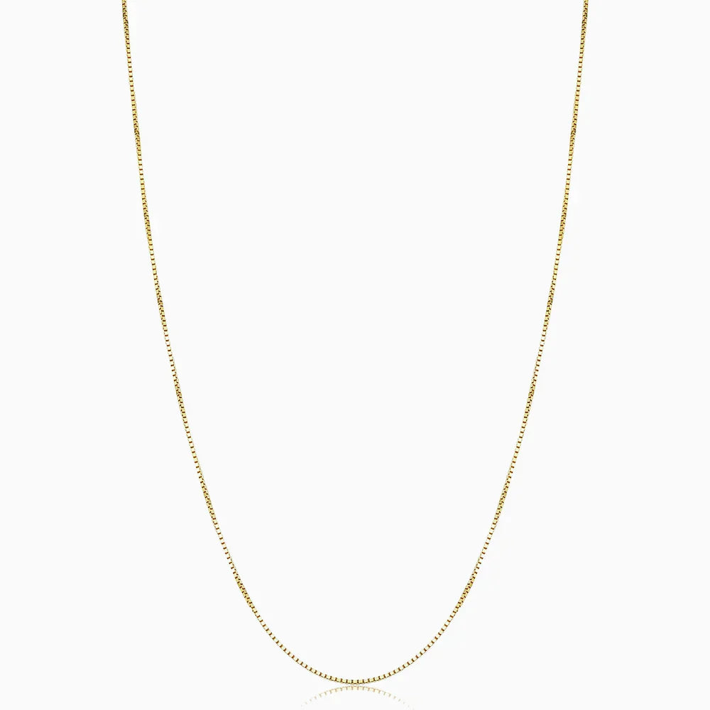 Lynor™ | Bodega Box Necklace – Bold 18K Gold with a Sleek Geometric Edge