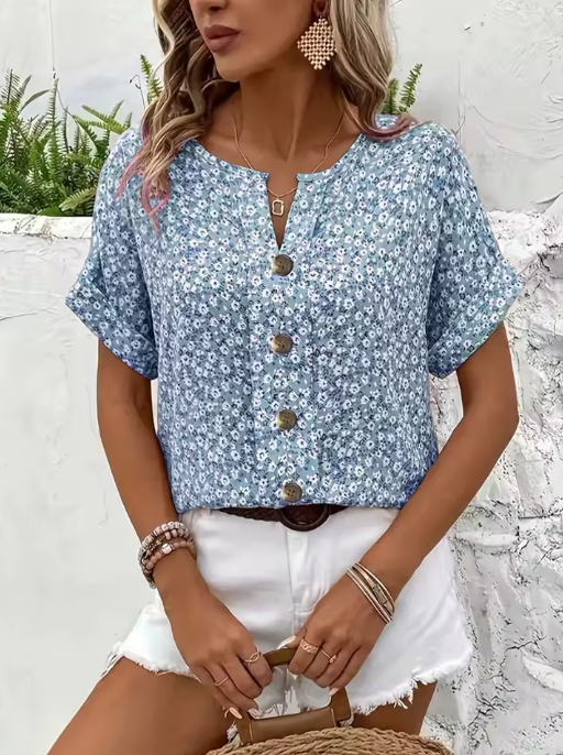 Lynor™ | Chic Floral Print Blouse