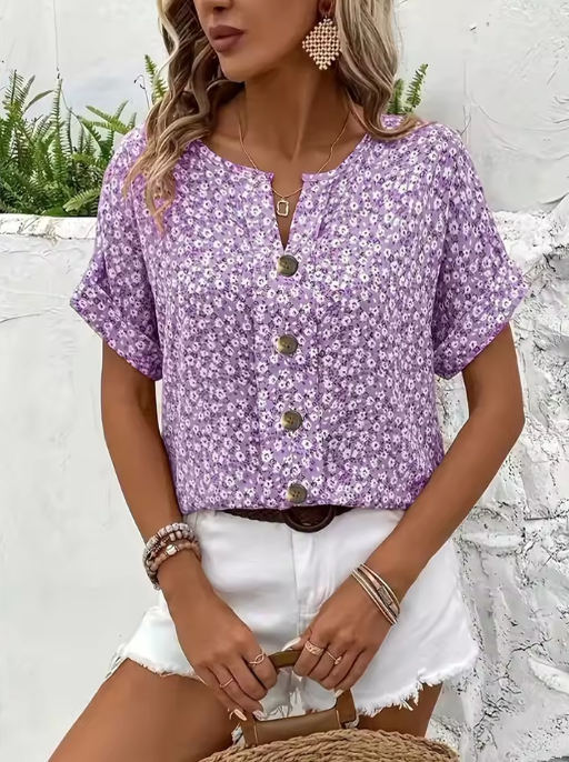 Lynor™ | Chic Floral Print Blouse