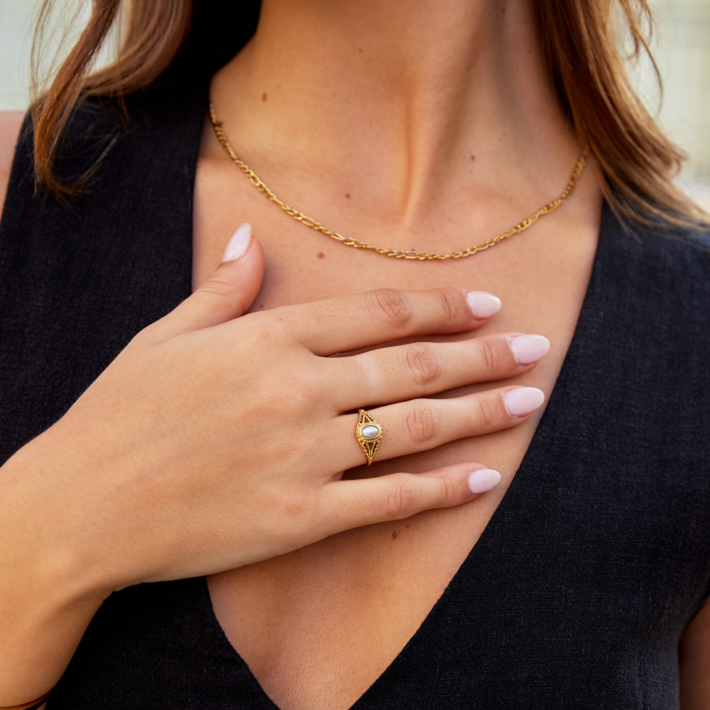 Lynor™ | Royal Vintage Pearl Ring