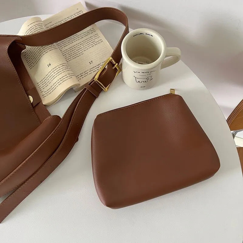 Lynor™ | Elegant leather shoulder bag