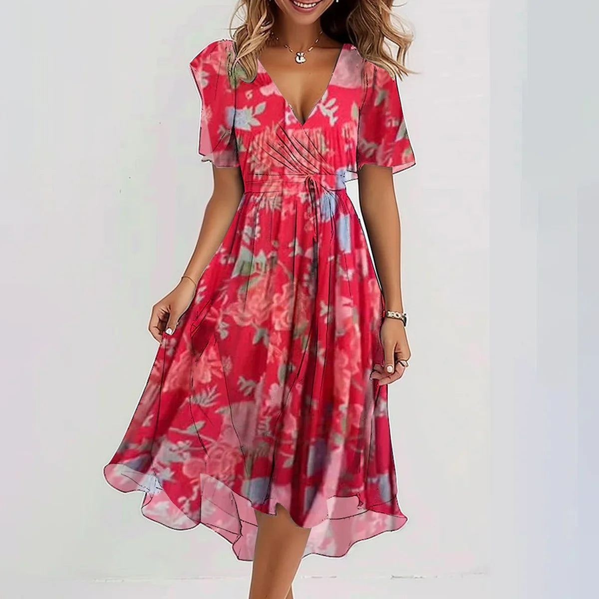 Lynor™ | Elegant Short Sleeve Dress