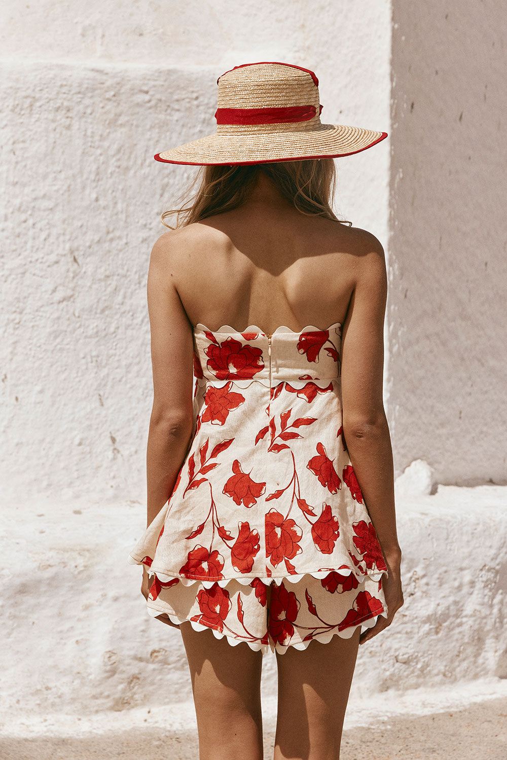 Lynor™ | Ruffled Top & Elastic Waist Shorts Floral Set