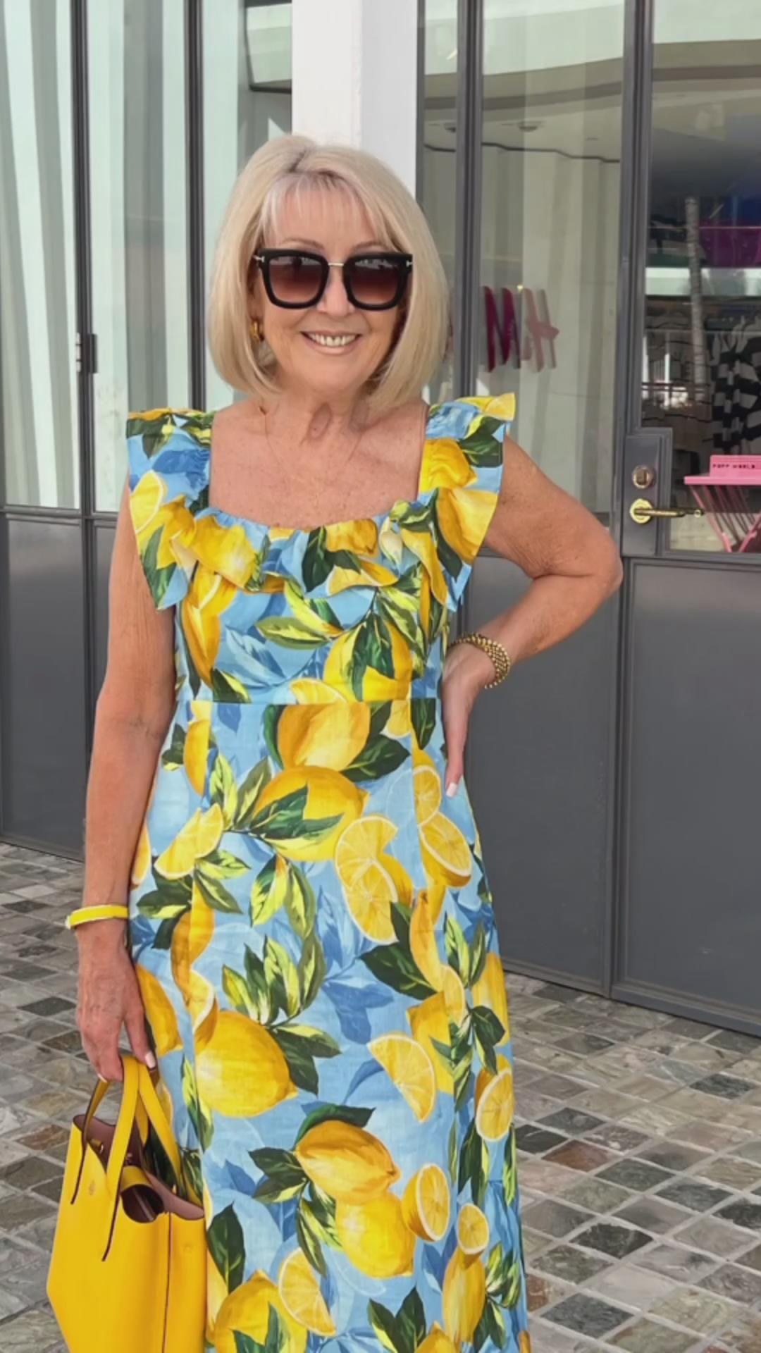 Lynor™ Limón – Summer Dress with Playful Lemon Print