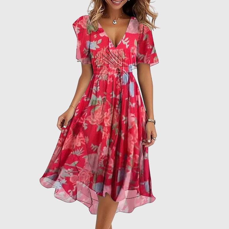 Lynor™ | Floral Elegance Summer Dress