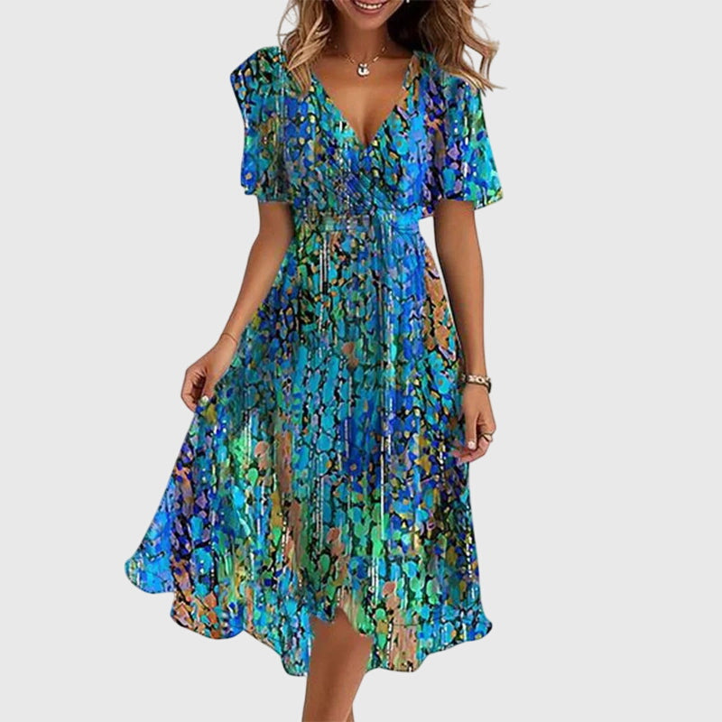 Lynor™ | Floral Elegance Summer Dress