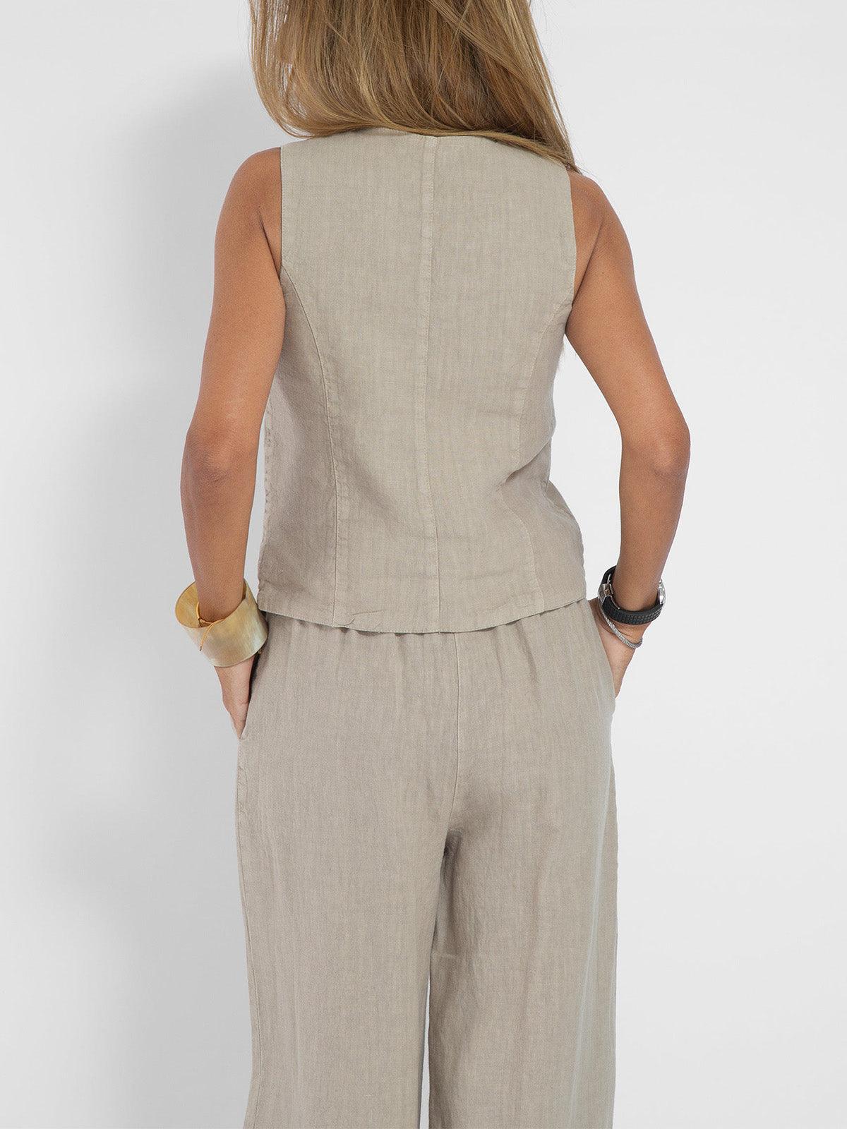 Lynor™ | Vest & Palazzo Pants Casual Set