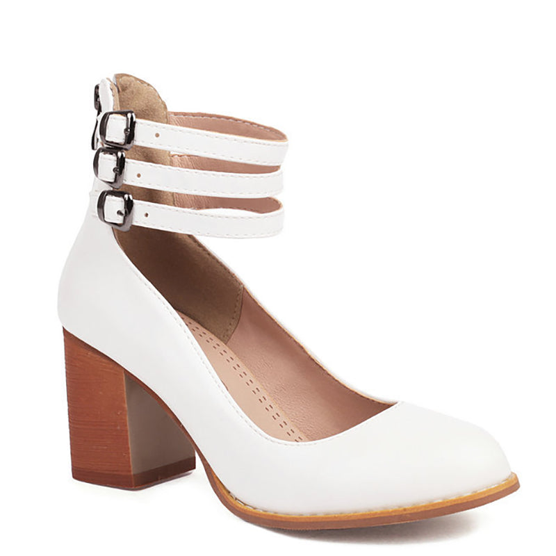 Lynor™ | Chunky Heel Sandals with Simple Ankle Strap – Minimalist Elegance, Maximum Stability