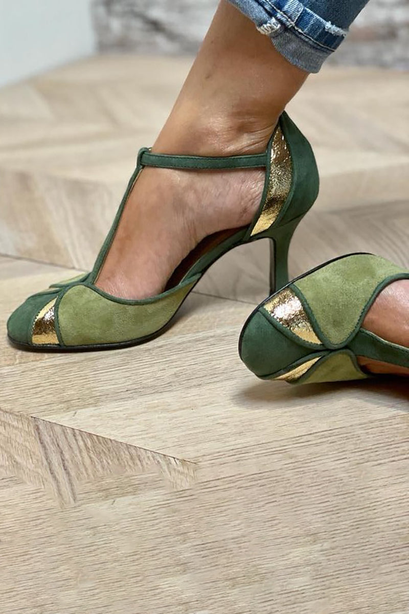 Lynor™ | Closed-Toe T-Strap Heels – Classic Elegance with a Secure Fit