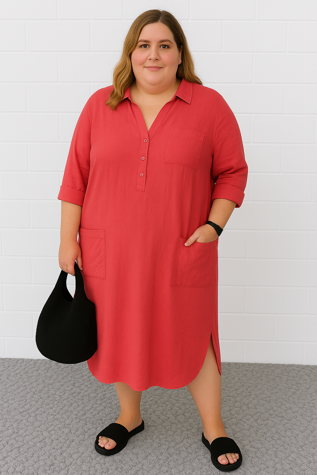 Lynor™ | Half Button Style with Belly Coverage Dress