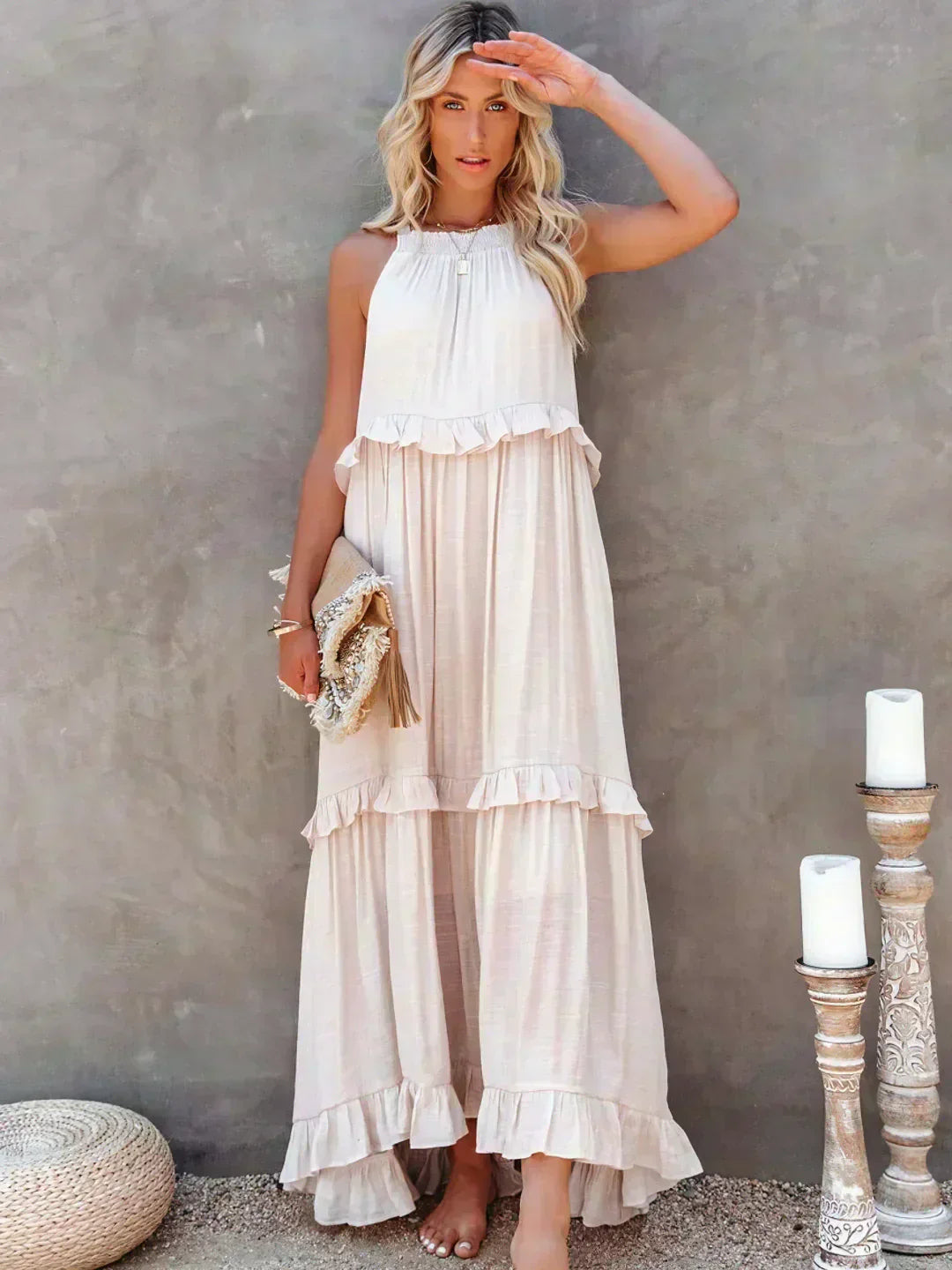 Lynor™ | Elegant Sleeveless Dress with Ruffles