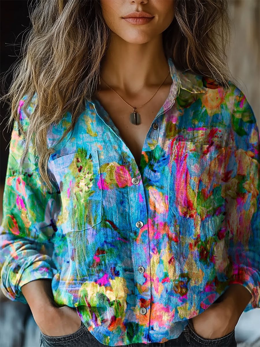 Lynor™ | Radiant Sunflower Blouse – Bright, Cheerful Style in a Blooming Design