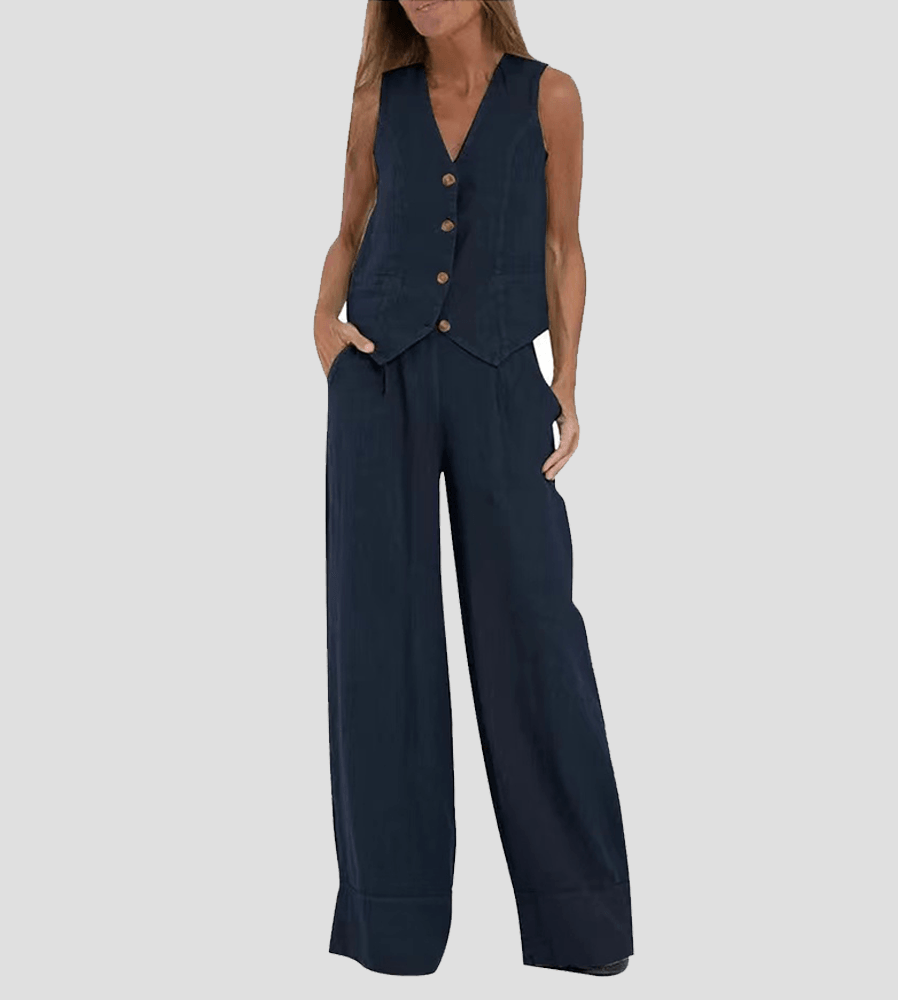 Lynor™ | Vest & Palazzo Pants Casual Set