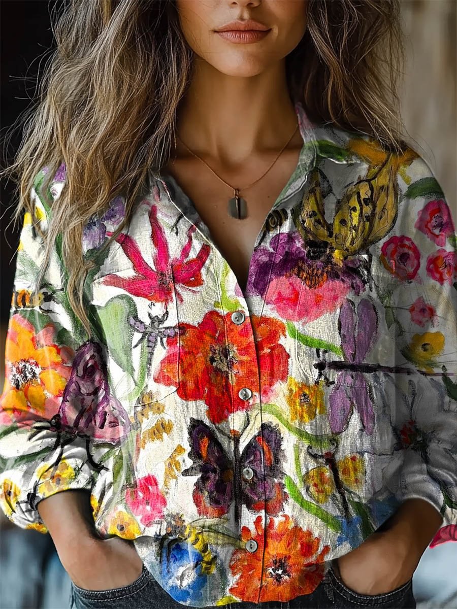 Lynor™ | Radiant Sunflower Blouse – Bright, Cheerful Style in a Blooming Design