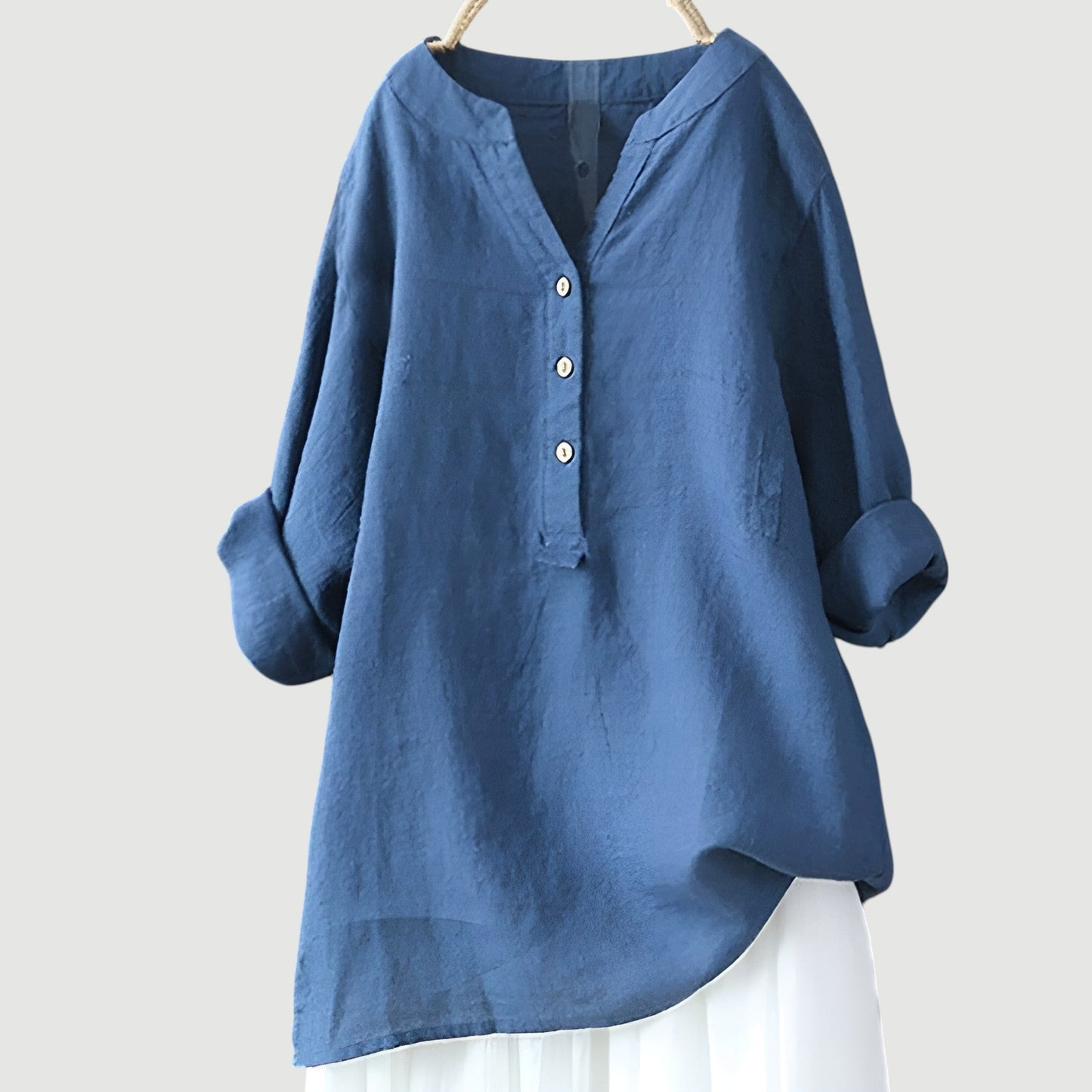 Lynor™ | Airy & Comfortable Linen Top – Lightweight Natural Fabric for Everyday Ease