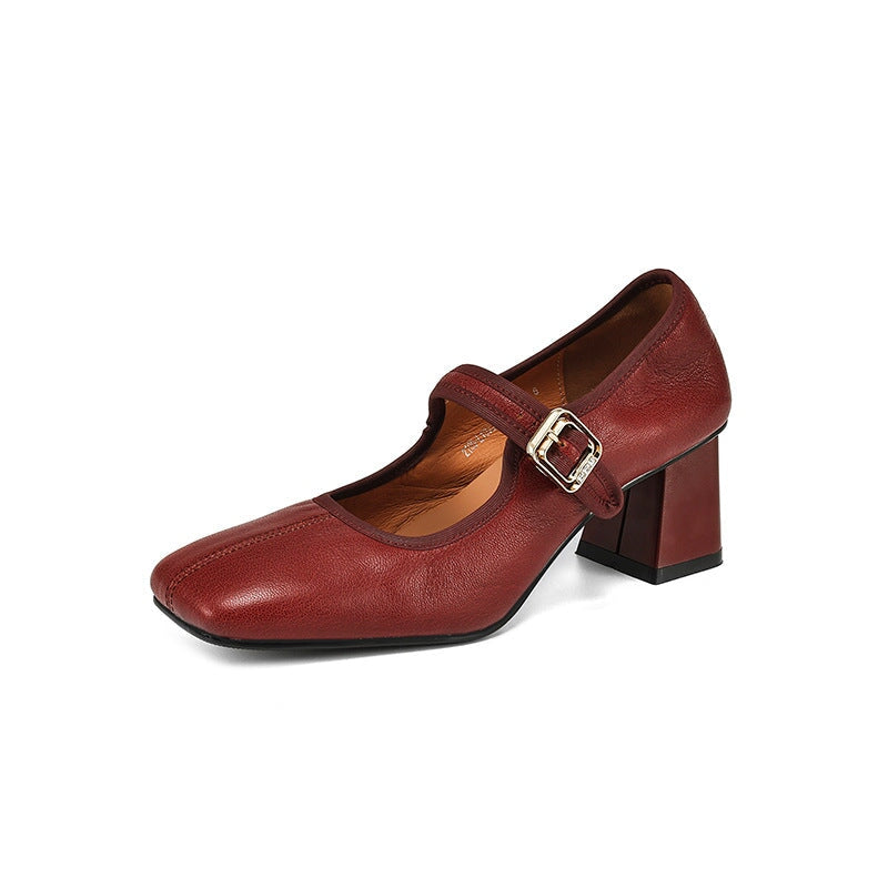 Lynor™ | Modern French-Style Block Heel Shoes – Chic Sophistication with a Bold Step