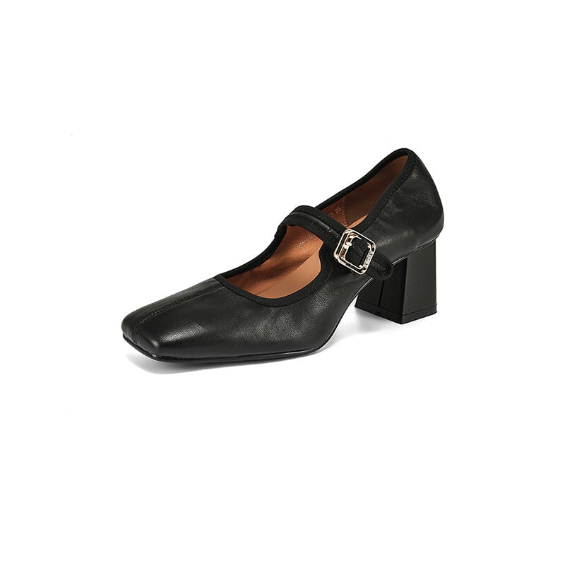 Lynor™ | Modern French-Style Block Heel Shoes – Chic Sophistication with a Bold Step
