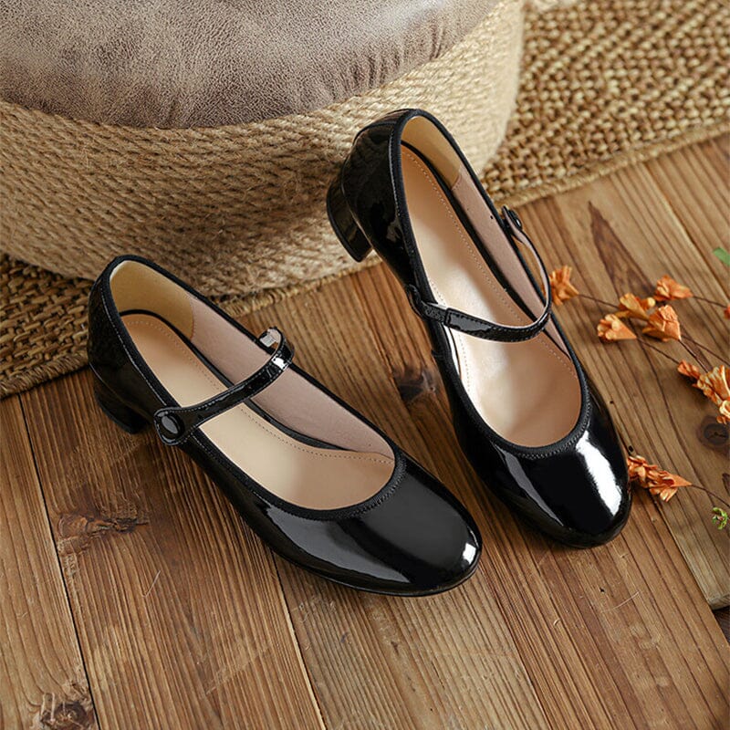 Lynor™ | Vintage Cowhide Leather Ballet Flats – Timeless Craftsmanship in Every Step