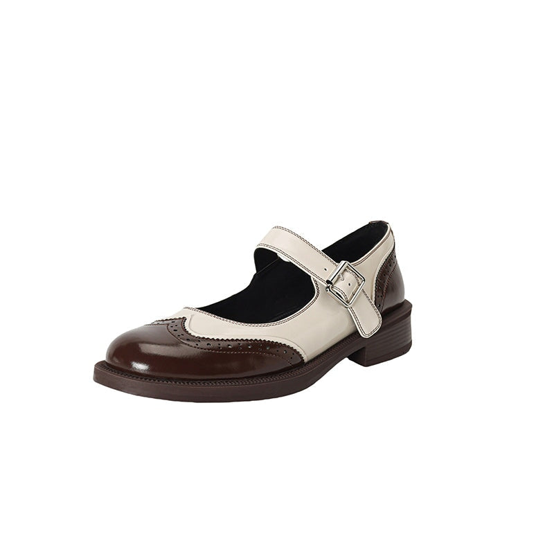 Lynor™ | Washed Cowhide Leather Flats – Rustic Elegance with Everyday Comfort