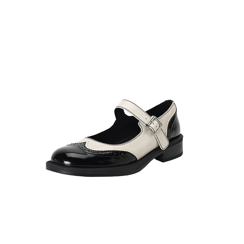 Lynor™ | Washed Cowhide Leather Flats – Rustic Elegance with Everyday Comfort
