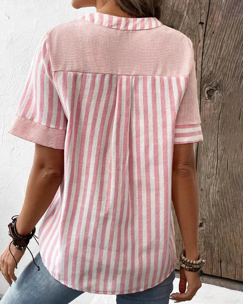 Lynor™ | Soft Striped Women's Blouse