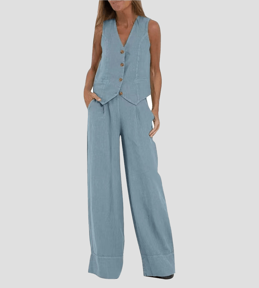 Lynor™ | Vest & Palazzo Pants Casual Set
