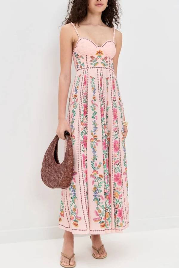 Lynor™ | Heart-Shaped Neckline & Beaded Straps Long Dress