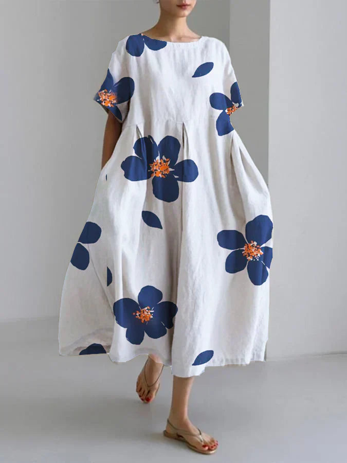 Lynor™ | Vibrant Floral Summer Maxi Dress – Soft & Breezy Comfort