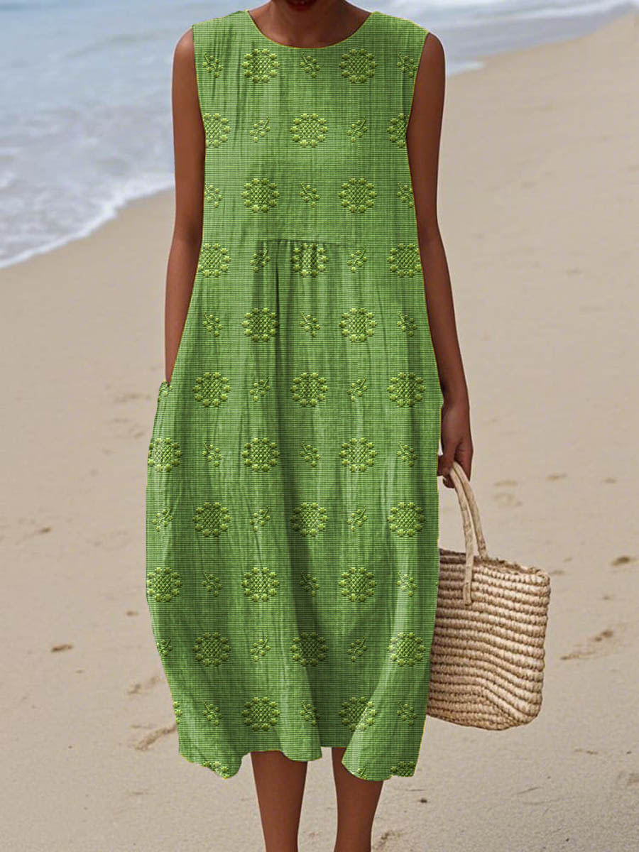 Lynor™ Sleeveless Dress with Pockets – Chic & Practical
