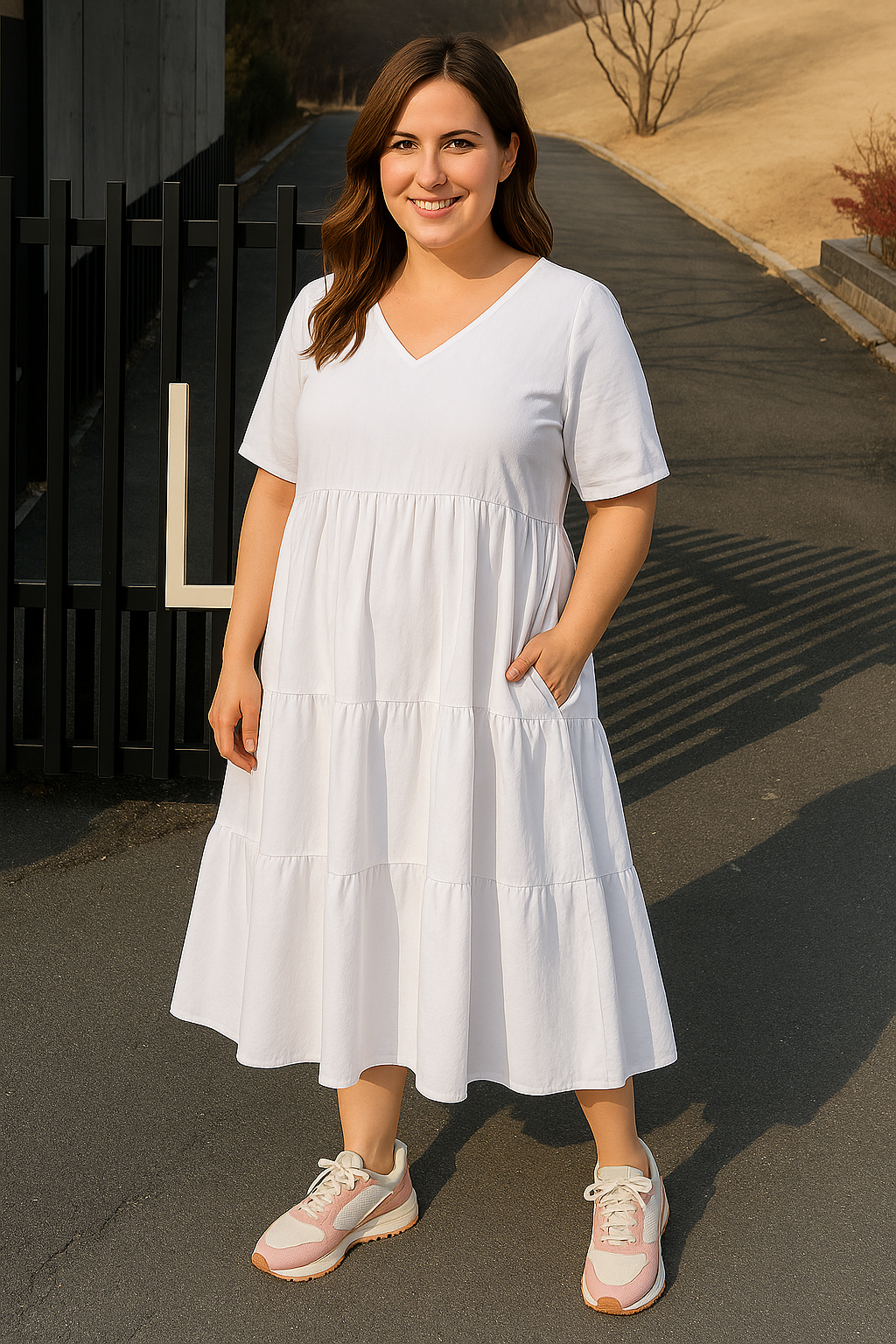 Lynor™ | O-Neck with Belly Coverage Dress