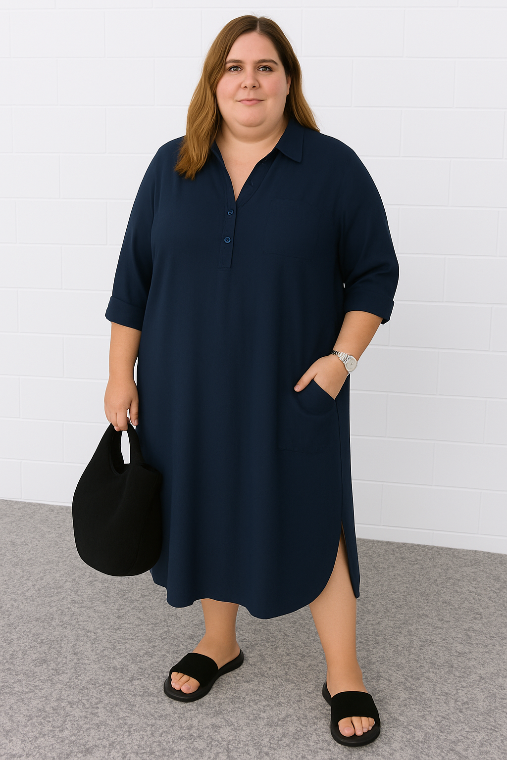 Lynor™ | Half Button Style with Belly Coverage Dress