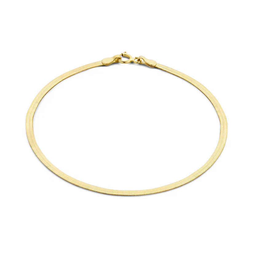 Lynor™ | Soleil Serpent Bracelet – Radiant 14K Gold with a Sleek Serpent Design