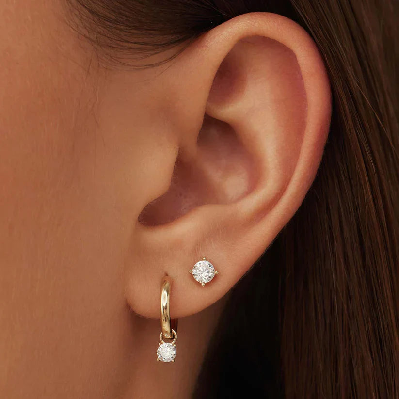 Lynor™ | Moonbeam Stone Earrings – Elegant 14K Gold with a Celestial Glow
