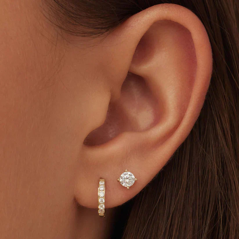 Lynor™ | Dara Brillane Earring Set – Sparkling 14K Gold with Radiant Elegance