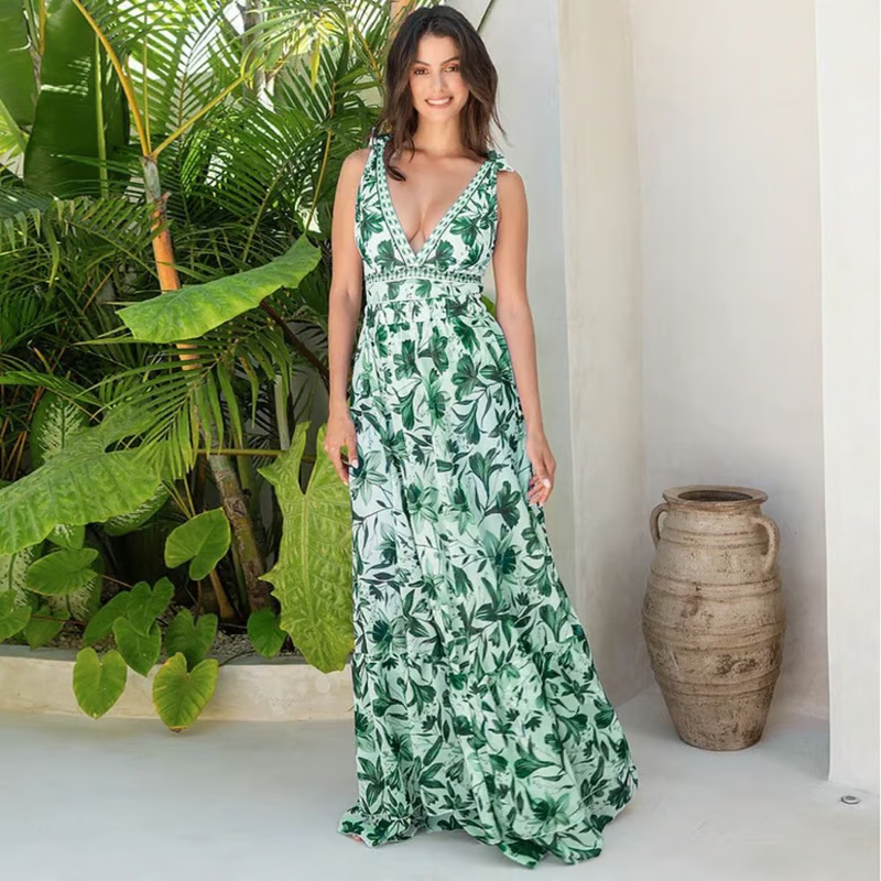 Lynor™ | Blue Bloom Set – Swimsuit & Skirt