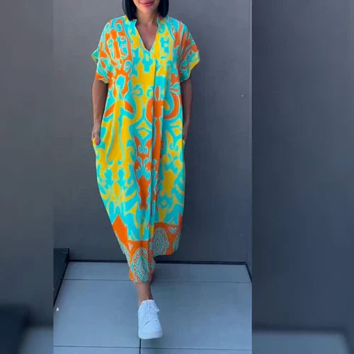 Lynor™ | Elegant Floral Dress for a Cool Look