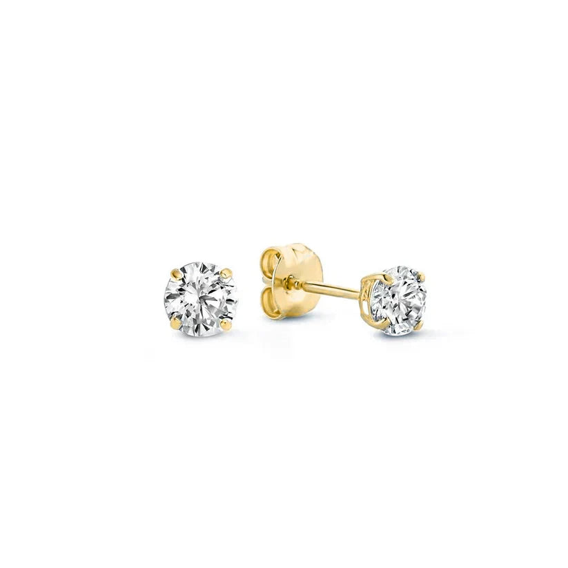 Lynor™ | Moonbeam Stone Earrings – Elegant 14K Gold with a Celestial Glow